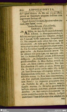 Aprosdionysa, sive absurda