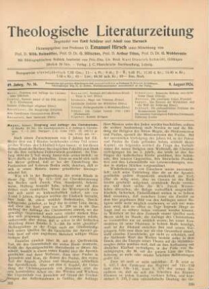 337-345 [Rezension] Meyer, Eduard, Ursprung und Anfänge des Christentums. 3. Bd.: Die Apostelgeschichte und die Anfänge des Christentums. 1. - 3. Aufl