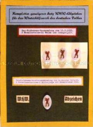 WHW-Abzeichen, Knabe mit Sammelbüchse, Straßensammlung im Gau Kurhessen vom Oktober 1935