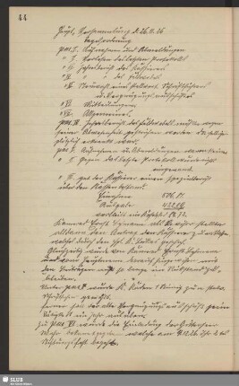 Haupt-Versammlung d. 26.11.26