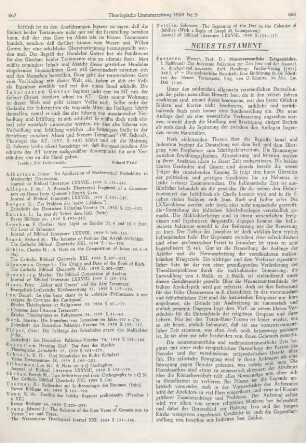 668-669 [Rezension] Foerster, Werner, Neutestamentliche Zeitgeschichte ; 1.Das Judentum Palästinas zur Zeit Jesu und der Apostel