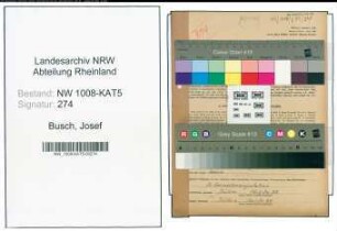 Entnazifizierung Josef Busch , geb. 25.12.1908 ()
