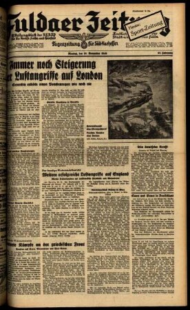 Ausgabe vom Montag, den 18. November 1940.