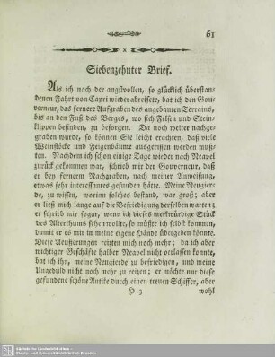 Siebenzehnter Brief