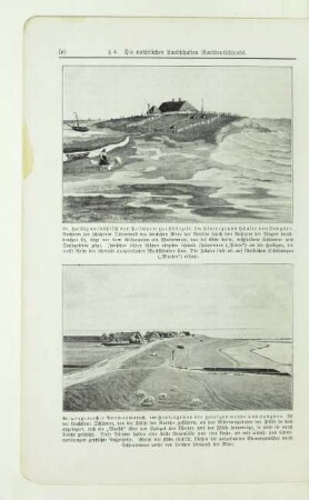 Eingedeichte Nordseemarsch, im Hintergrund die Halligen Grode und Langnes