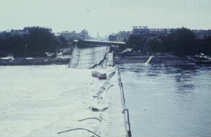 Einsturz der Reichsbrücke Wien, echte Ketten-Hänge-Brücke