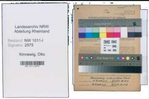 Entnazifizierung Otto Kinnewig , geb. 21.03.1902 (Hausmeister)
