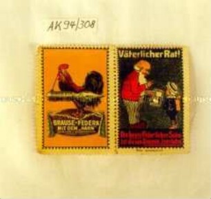 Werbemarken "BRAUSE-FEDERN"