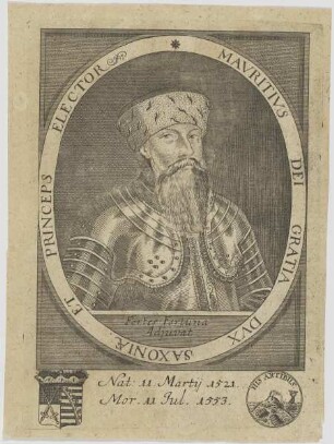 Bildnis des Mavritivs Dvx Saxoniae et Princeps Electcor