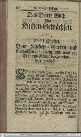 Das Dritte Buch, Von Küchen-Gewächsen
