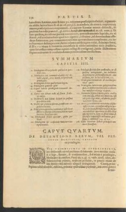 Caput Quartum. De Detentione Rerum, Vel Personae Debitoris ...