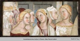Frauenköpfe - Fragment des Marienzyklus aus S. Agostino: Frauenköpfe aus dem Tempelgang Mariens