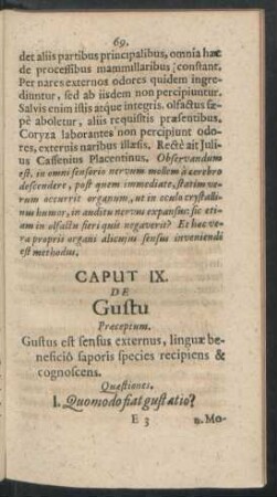 Caput IX. De Gustu