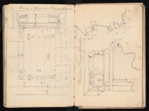 Skizzenbuch: Rathäuser Bocholt, Wernigerode, Goslar, Alsfeld: Rathaus Alsfeld. Fassadendetail Tür