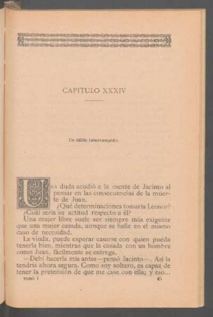 Capítulo XXXIV - Un idilio interrumpido.