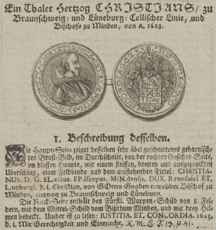 Bildnis von Christianus, Herzog von Braunschweig-Lüneburg