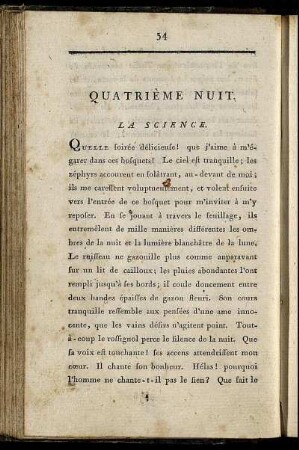 Quatrième Nuit. La Science.