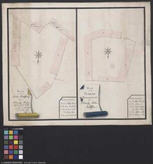 Plan von dem Vorwerk Bischofrode und der Schäferei auf dem Amt Helfta