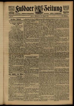 Erste Ausgabe vom Mittwoch, den 22. August 1906.