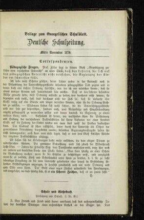 Pädagogische Fragen