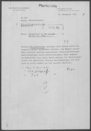 Rot/See: Inspektionsbericht 1963
