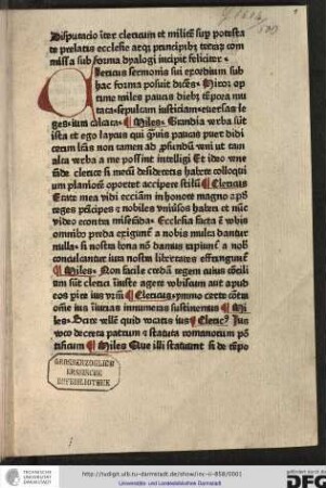 Dialogus inter clericum et militem super dignitate papali et regia [Darin enth.:] Compendium de vita antichristi