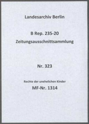 Rechte der unehelichen Kinder