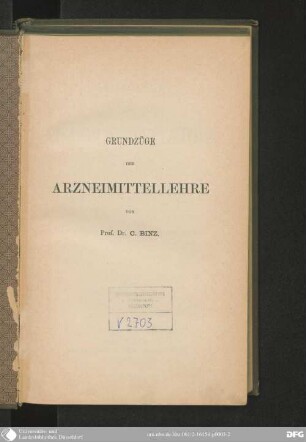 Grundzüge der Arzneimittellehre : ein klinisches Lehrbuch