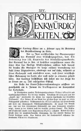 Politische Denkwürdigkeiten.