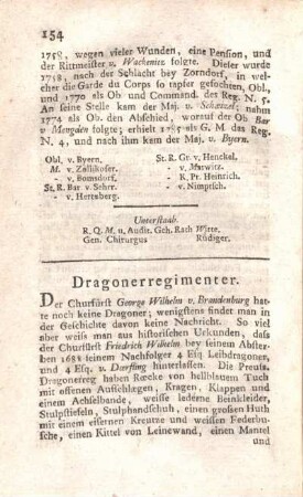 Dragonerregimenter.