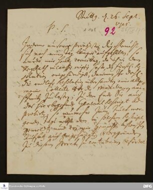 Brief von Samuel Urlsperger an August Hermann Francke.