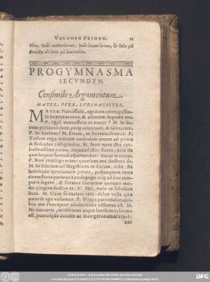 Progymnasma Secundum. Consimile Argumentum. Mater, Puer, Ludimagister.