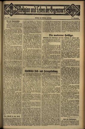 Dritte Ausgabe vom Sonntag, den 18. November 1934.