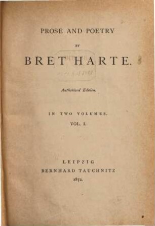 Prose and poetry : in 2 Vol., 1