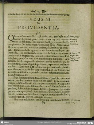 Locus VI. De Providentia