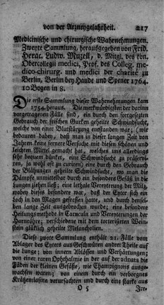 Medicinische und chirurgische Wahrnehmungen. Slg.2.