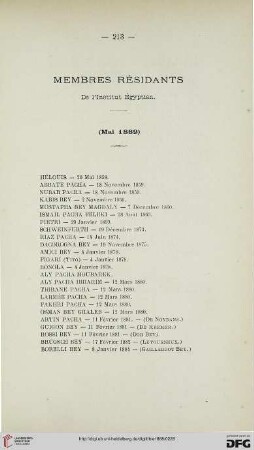 Membres résidants