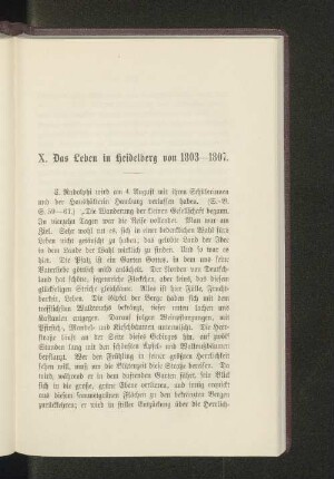 X. Das Leben in Heidelberg von 1803-1807.
