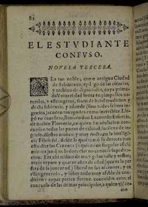 El Estudiante Confuso. Novela Tercera.