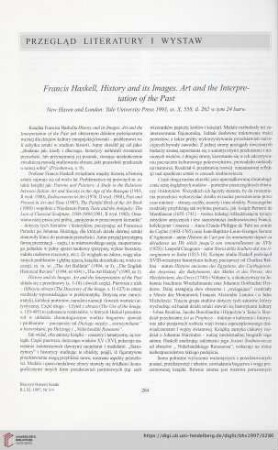 59: [Rezension von: Francis Haskell, History and its images. Art and the interpretation of the past]