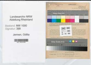 Entnazifizierung Odilia Jennen, geb. 09.05.1905 (Postasstistentin)