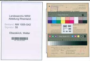 Entnazifizierung Walter Elberskirch , geb. 15.12.1901 (Ofenbauer)
