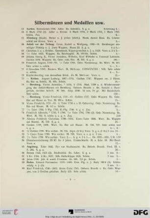 Silbermünzen und Medaillen usw (Nr. 63-1032)