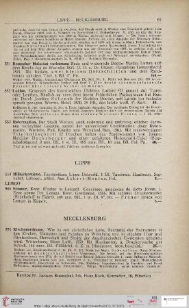 Lippe (Nr. 554 - 555)