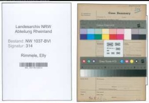 Entnazifizierung Elly Rimmele , geb. 03.08.1902 (Studienraetin)