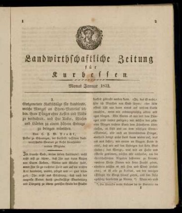 Monat Januar 1832