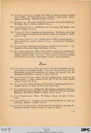 Zinn (Nr. 108-135)