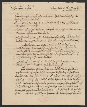 Brief an B. Schott's Söhne : 02.05.1835