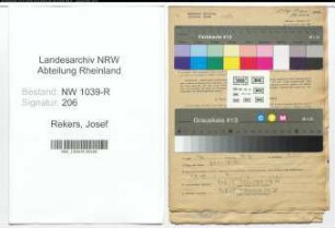 Entnazifizierung Josef Rekers , geb. 10.04.1918 (Bahnbeamter)