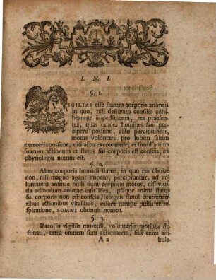 Dissertatio Medica Inavgvralis De Vigiliis